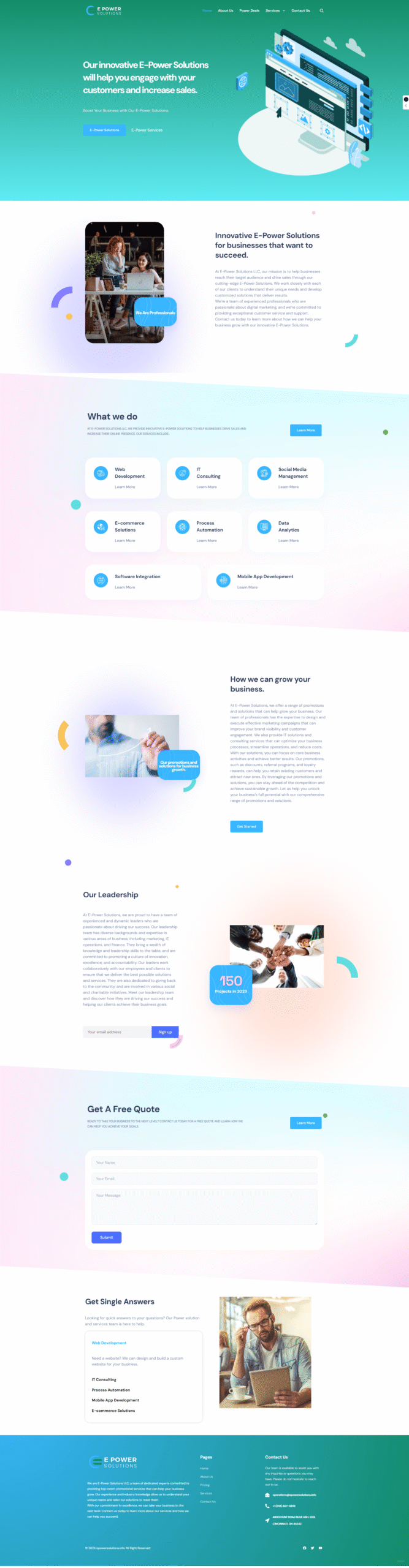 E-Power Solutions Website