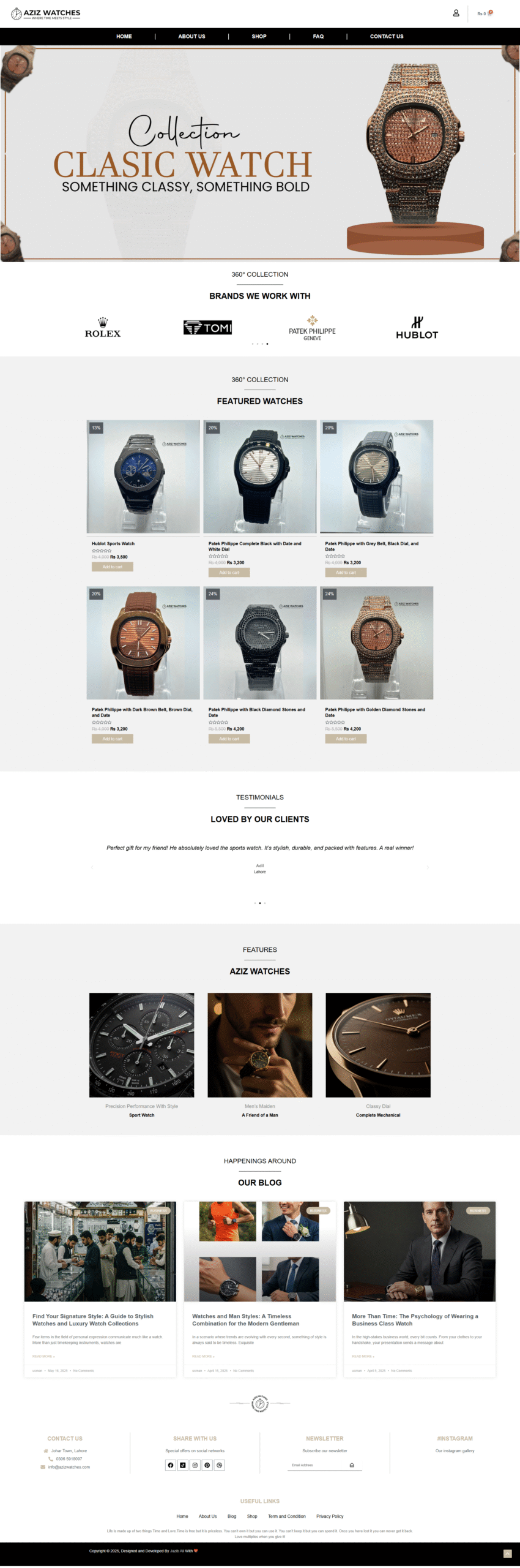 Azziz Watches Website