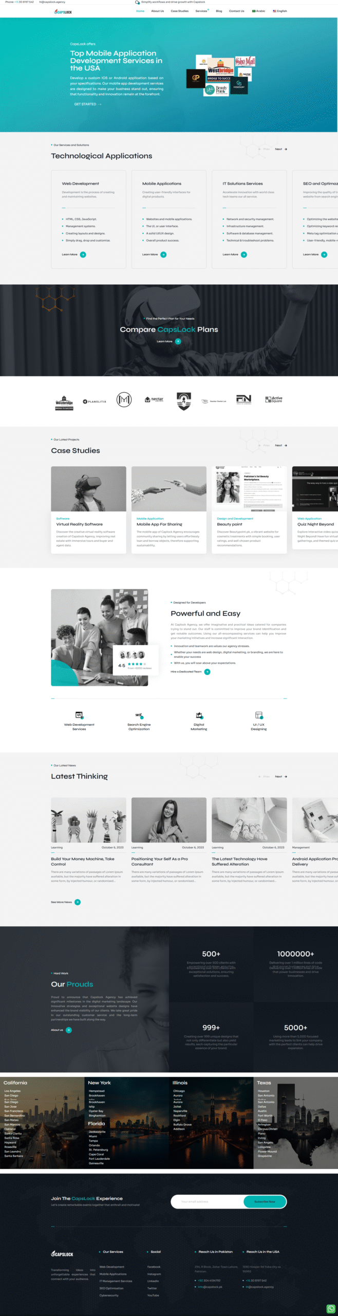 Capsloack Agency Website