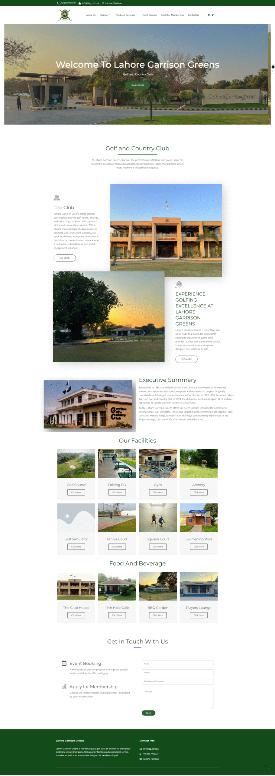 Golf Hub Website