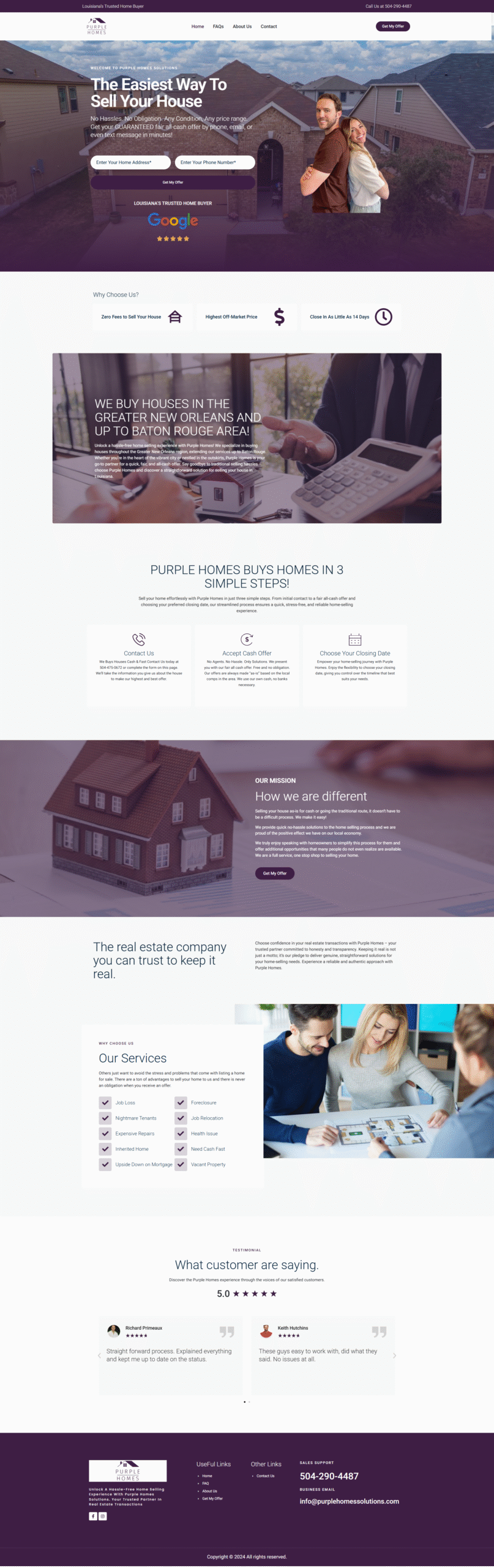 Purple Hme Solutions Website